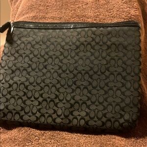 Coach Black Signature Pouch